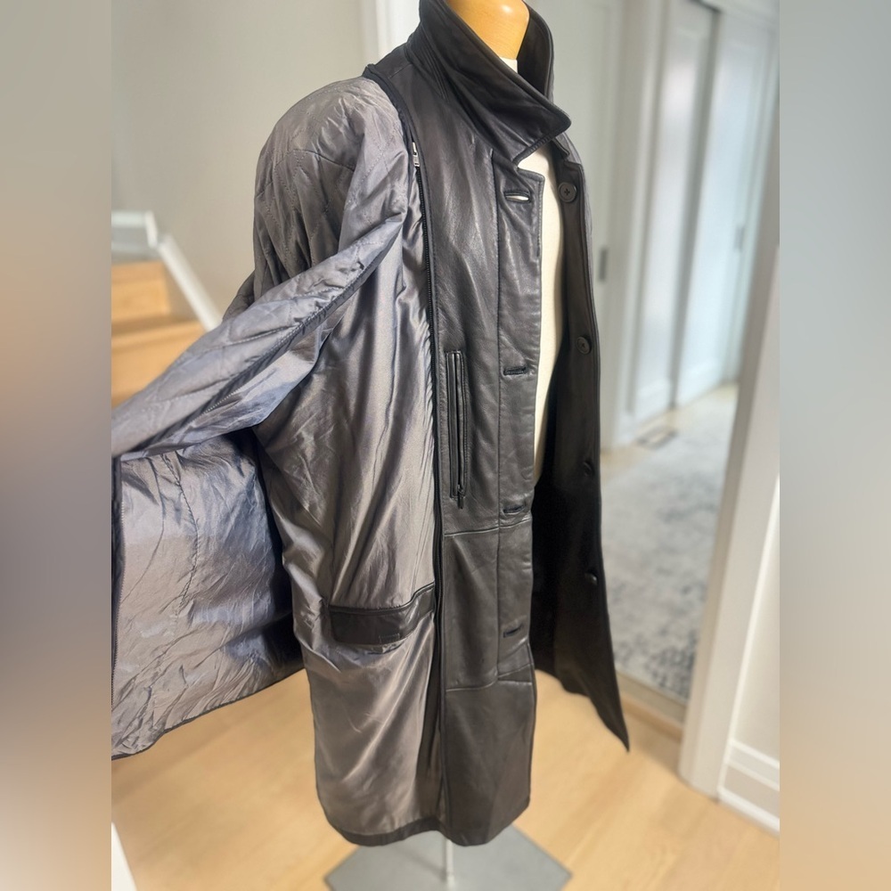 111 State Black Leather Insulated Men’s Coat Jacket L - Picture 14 of 14